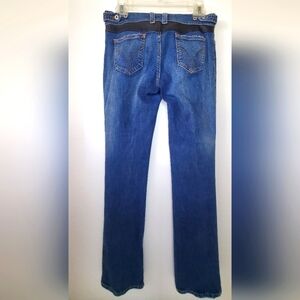 D&G DOLCE&GABANNA -size 29/43 - denim jeans w/ leather insert